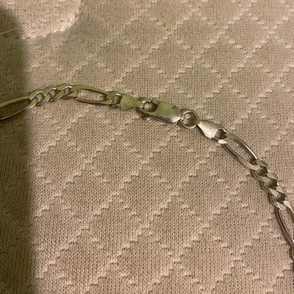 Solid Silver Figaro Link Chain - image 2